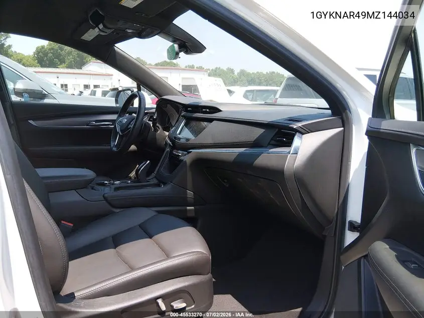 2021 Cadillac Xt5 Fwd Luxury VIN: 1GYKNAR49MZ144034 Lot: 45533270