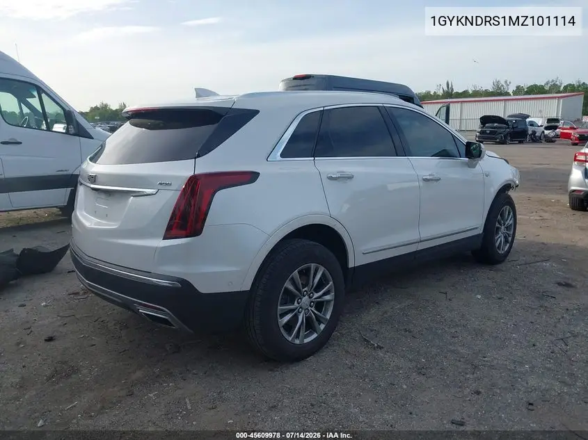 2021 Cadillac Xt5 Awd Premium Luxury VIN: 1GYKNDRS1MZ101114 Lot: 45609978