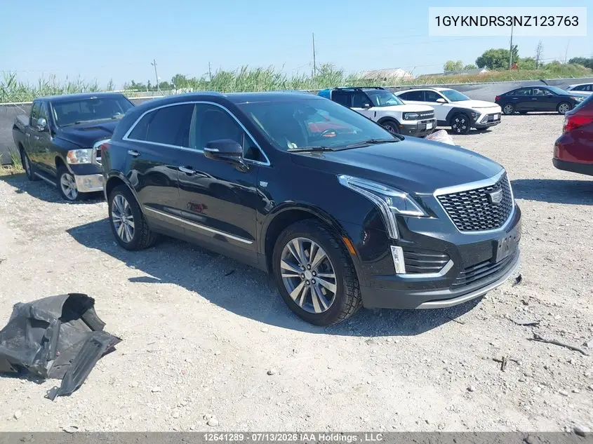 2022 Cadillac Xt5 VIN: 1GYKNDRS3NZ123763 Lot: 12641289
