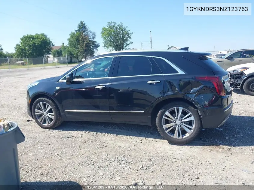 2022 Cadillac Xt5 VIN: 1GYKNDRS3NZ123763 Lot: 12641289