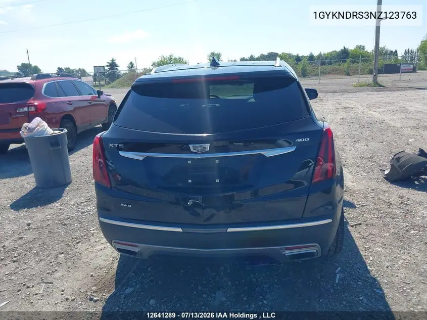 2022 Cadillac Xt5 VIN: 1GYKNDRS3NZ123763 Lot: 12641289