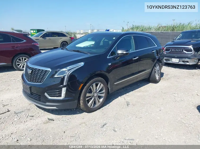 2022 Cadillac Xt5 VIN: 1GYKNDRS3NZ123763 Lot: 12641289