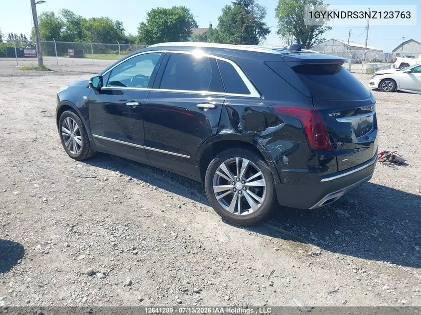 2022 Cadillac Xt5 VIN: 1GYKNDRS3NZ123763 Lot: 12641289
