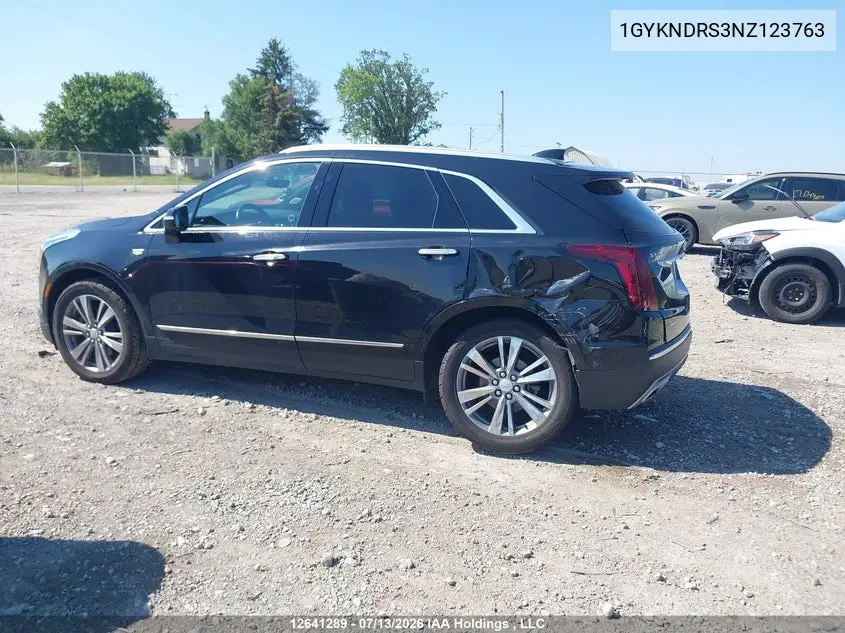 2022 Cadillac Xt5 VIN: 1GYKNDRS3NZ123763 Lot: 12641289