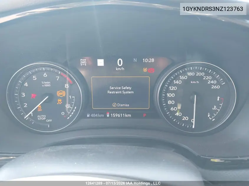 2022 Cadillac Xt5 VIN: 1GYKNDRS3NZ123763 Lot: 12641289