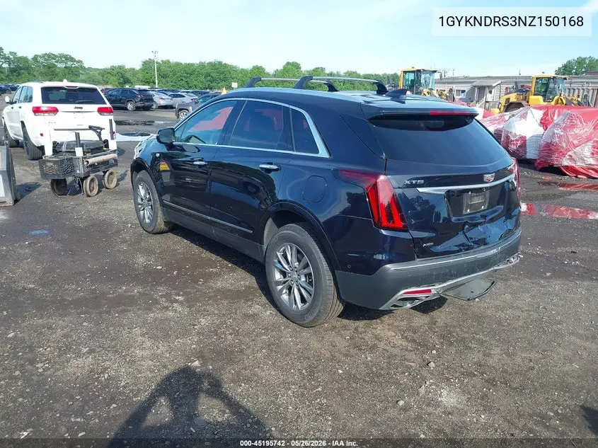 2022 Cadillac Xt5 Awd Premium Luxury VIN: 1GYKNDRS3NZ150168 Lot: 45195742