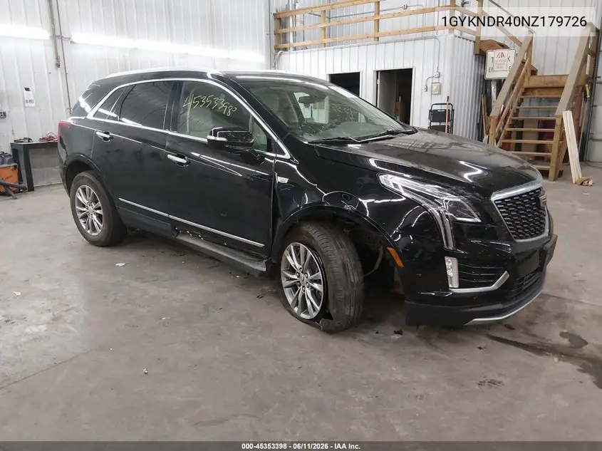 2022 Cadillac Xt5 Premium Luxury VIN: 1GYKNDR40NZ179726 Lot: 45353398