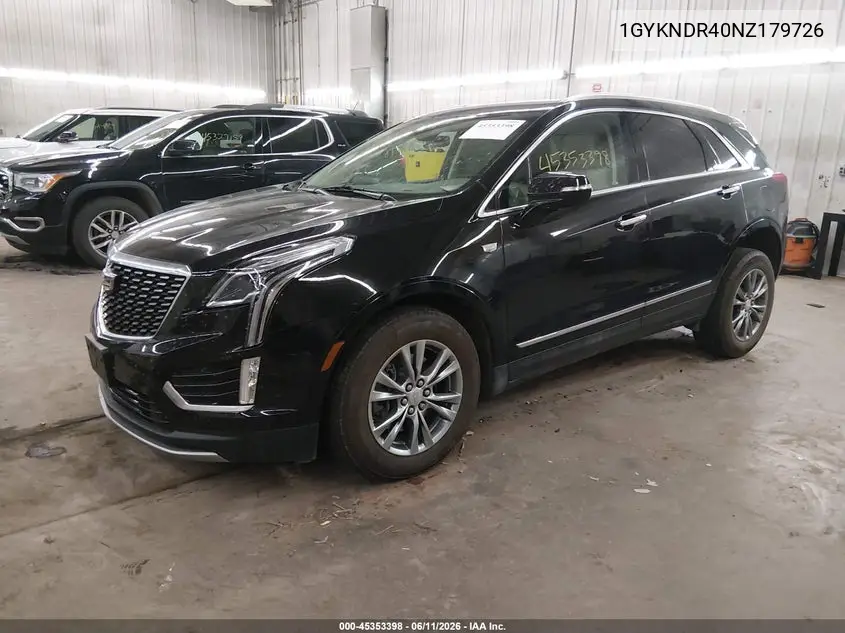 2022 Cadillac Xt5 Premium Luxury VIN: 1GYKNDR40NZ179726 Lot: 45353398