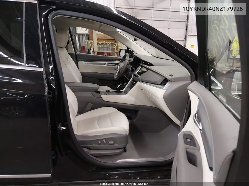 2022 Cadillac Xt5 Premium Luxury VIN: 1GYKNDR40NZ179726 Lot: 45353398