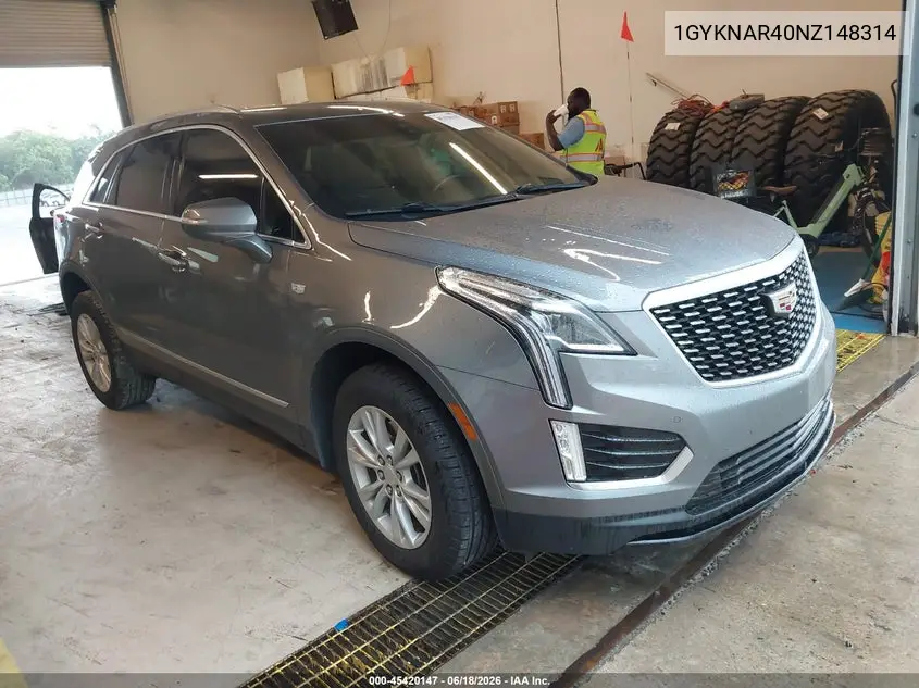 2022 Cadillac Xt5 Fwd Luxury VIN: 1GYKNAR40NZ148314 Lot: 45420147