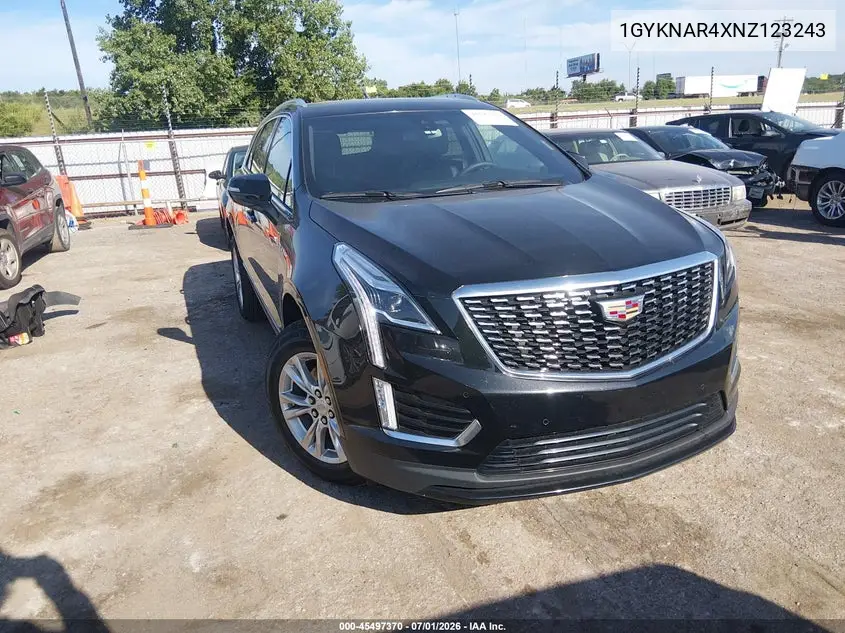 2022 Cadillac Xt5 Fwd Luxury VIN: 1GYKNAR4XNZ123243 Lot: 45497370