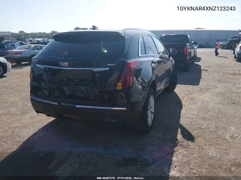 2022 Cadillac Xt5 Fwd Luxury VIN: 1GYKNAR4XNZ123243 Lot: 45497370