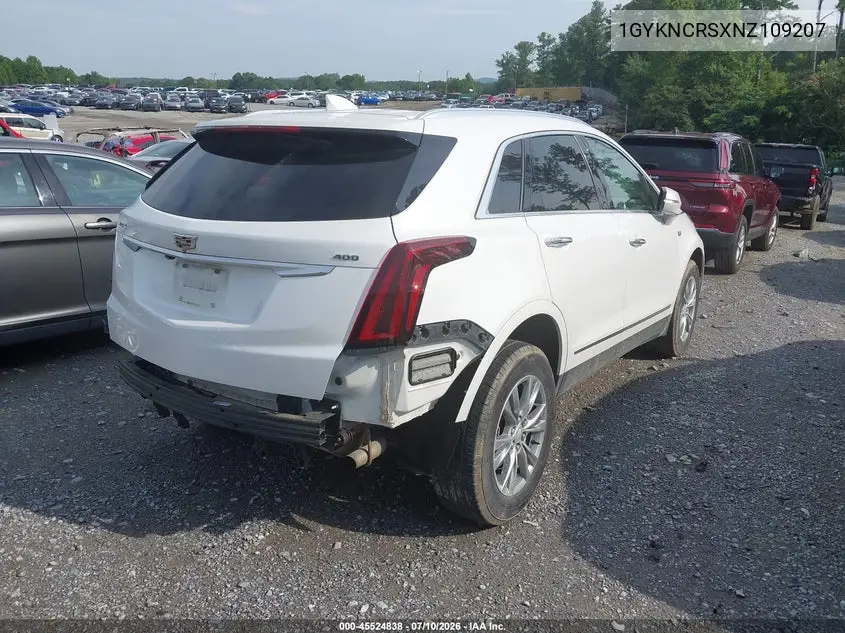2022 Cadillac Xt5 Fwd Premium Luxury VIN: 1GYKNCRSXNZ109207 Lot: 45524838