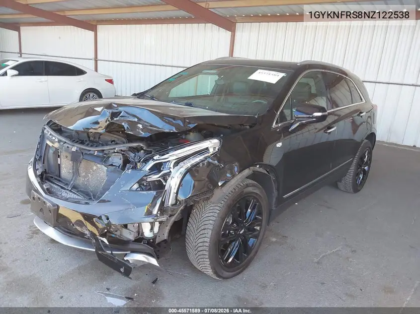 2022 Cadillac Xt5 Awd Premium Luxury VIN: 1GYKNFRS8NZ122538 Lot: 45571589