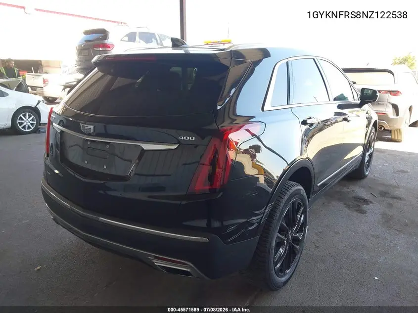 2022 Cadillac Xt5 Awd Premium Luxury VIN: 1GYKNFRS8NZ122538 Lot: 45571589