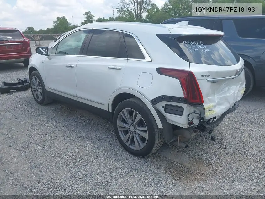 2023 Cadillac Xt5 Awd Premium Luxury VIN: 1GYKNDR47PZ181931 Lot: 45542062