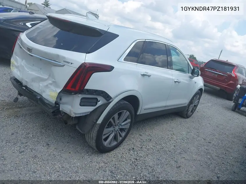2023 Cadillac Xt5 Awd Premium Luxury VIN: 1GYKNDR47PZ181931 Lot: 45542062