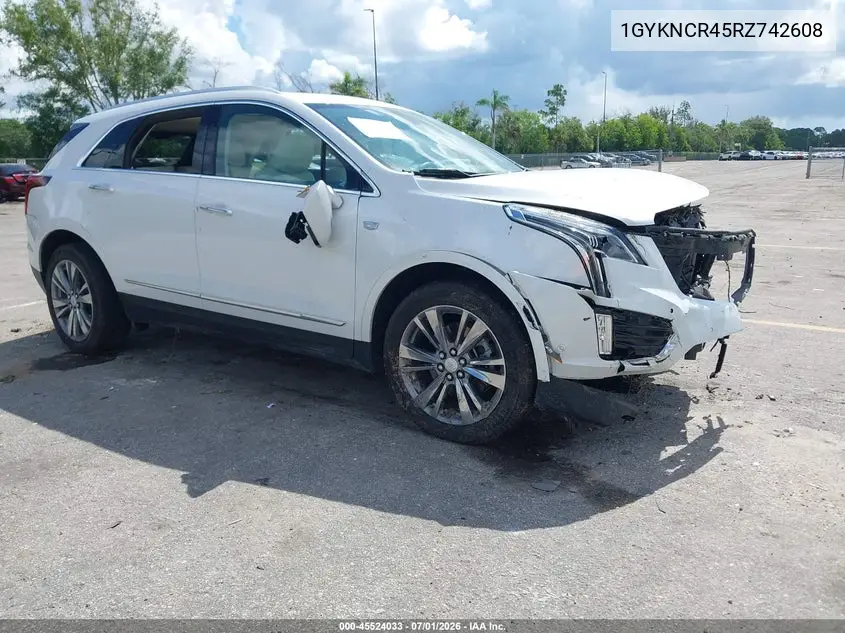 2024 Cadillac Xt5 Fwd Premium Luxury VIN: 1GYKNCR45RZ742608 Lot: 45524033