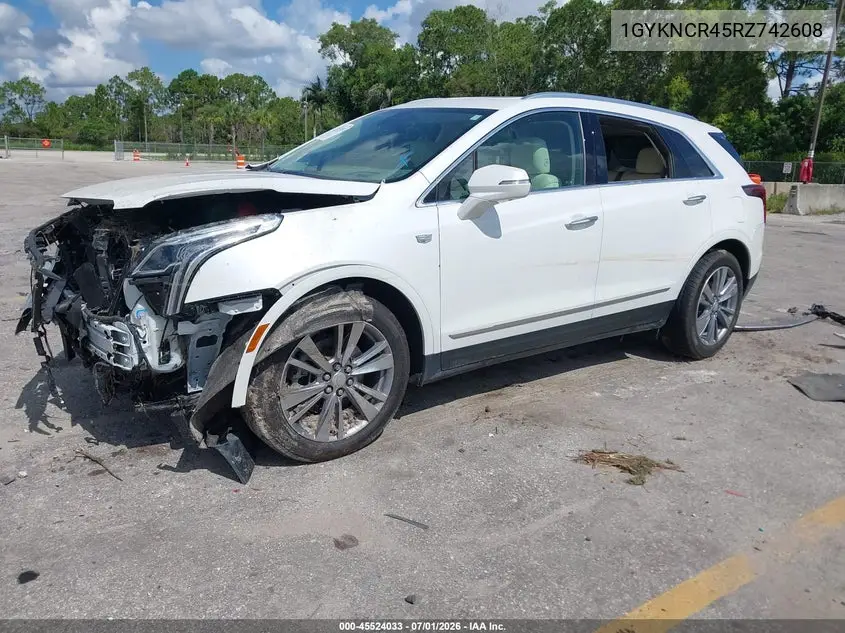 2024 Cadillac Xt5 Fwd Premium Luxury VIN: 1GYKNCR45RZ742608 Lot: 45524033