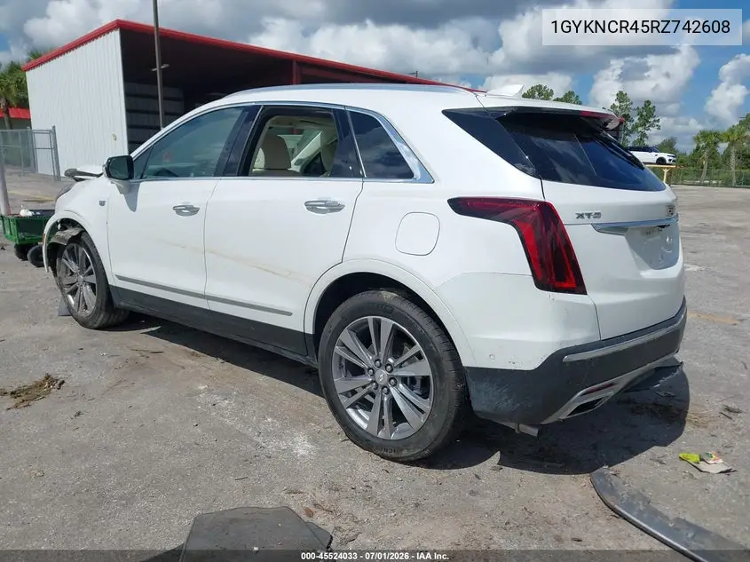 2024 Cadillac Xt5 Fwd Premium Luxury VIN: 1GYKNCR45RZ742608 Lot: 45524033