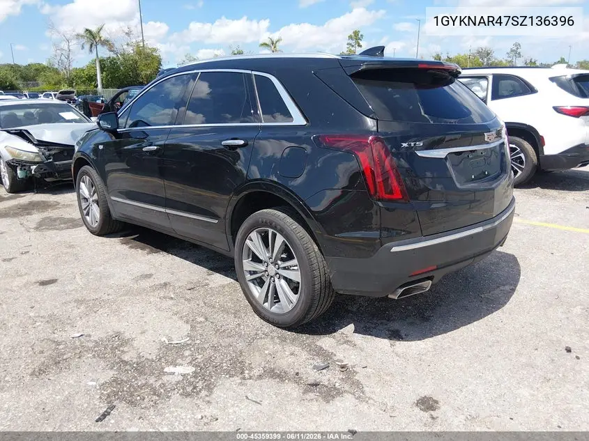 2025 Cadillac Xt5 Fwd Luxury VIN: 1GYKNAR47SZ136396 Lot: 45359399