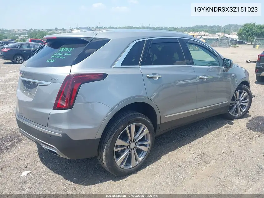 2025 Cadillac Xt5 Awd Premium Luxury VIN: 1GYKNDRSXSZ151023 Lot: 45544858