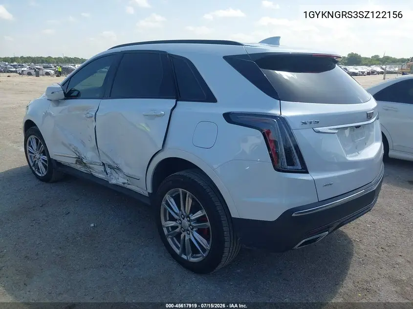 2025 Cadillac Xt5 Sport VIN: 1GYKNGRS3SZ122156 Lot: 45617919