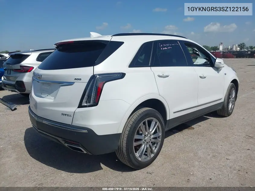 2025 Cadillac Xt5 Sport VIN: 1GYKNGRS3SZ122156 Lot: 45617919