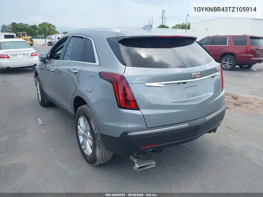 2026 Cadillac Xt5 Luxury Awd VIN: 1GYKNBR43TZ105914 Lot: 45493557