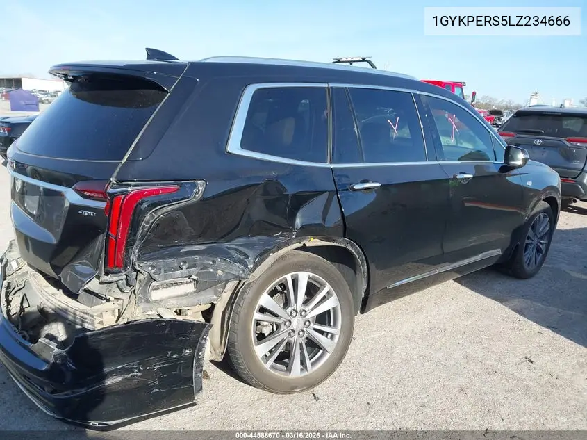 2020 Cadillac Xt6 Fwd Premium Luxury VIN: 1GYKPERS5LZ234666 Lot: 44588670