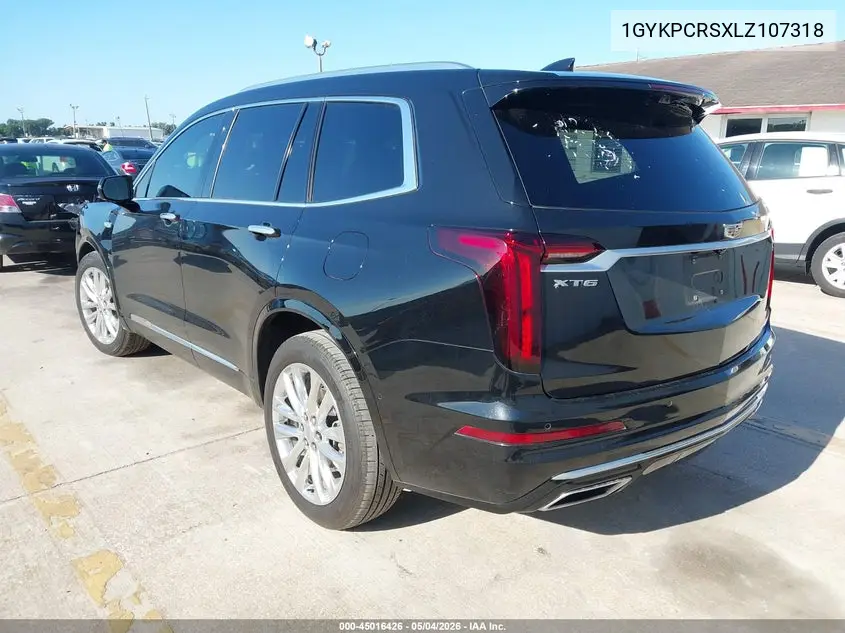 2020 Cadillac Xt6 Fwd Premium Luxury VIN: 1GYKPCRSXLZ107318 Lot: 45016426