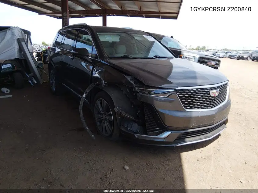 2020 Cadillac Xt6 Fwd Premium Luxury VIN: 1GYKPCRS6LZ200840 Lot: 45222580