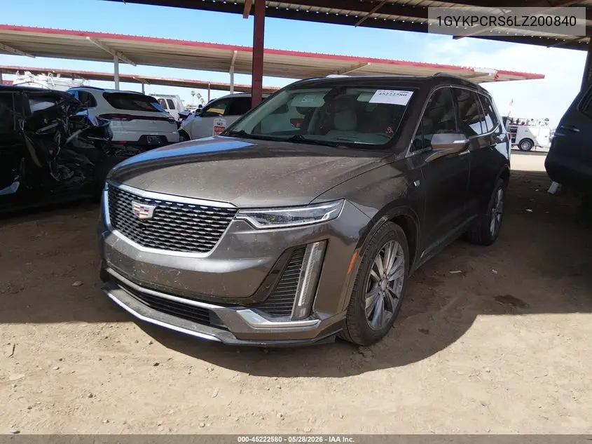 2020 Cadillac Xt6 Fwd Premium Luxury VIN: 1GYKPCRS6LZ200840 Lot: 45222580