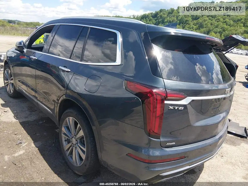 2020 Cadillac Xt6 Premium Luxury VIN: 1GYKPDRS7LZ189417 Lot: 45258768