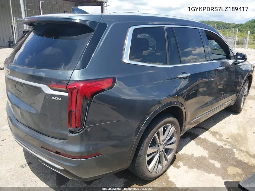 2020 Cadillac Xt6 Premium Luxury VIN: 1GYKPDRS7LZ189417 Lot: 45258768