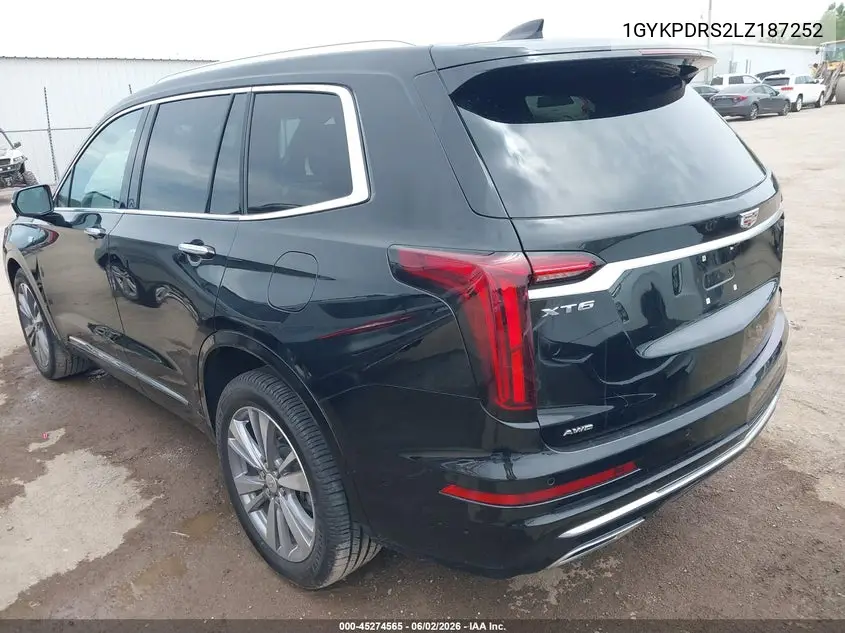 2020 Cadillac Xt6 Awd Premium Luxury VIN: 1GYKPDRS2LZ187252 Lot: 45274565