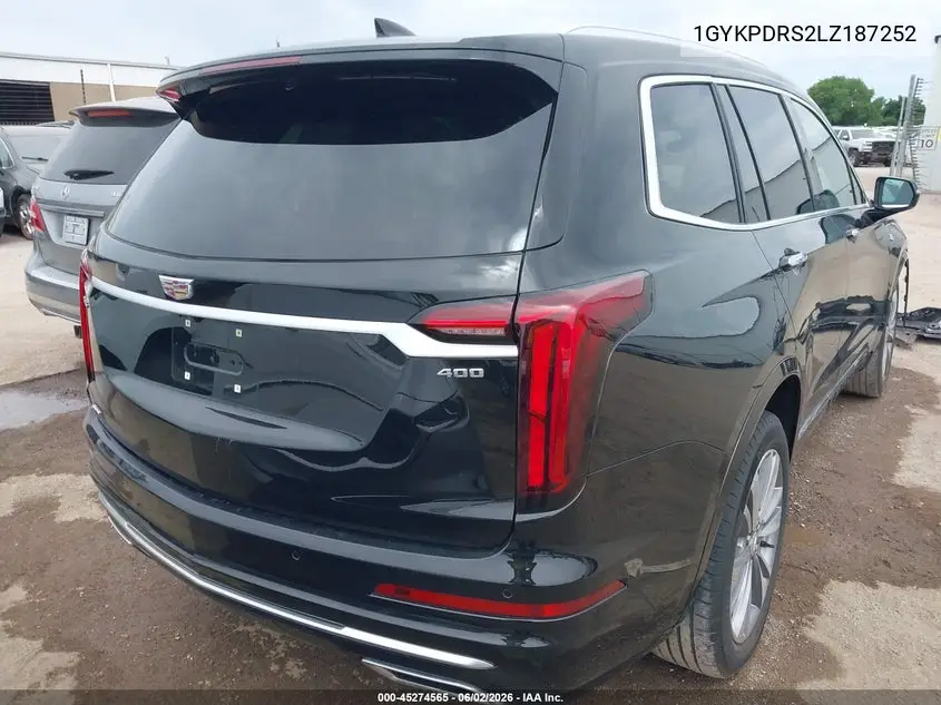 2020 Cadillac Xt6 Awd Premium Luxury VIN: 1GYKPDRS2LZ187252 Lot: 45274565