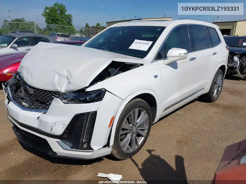 2020 Cadillac Xt6 Fwd Premium Luxury VIN: 1GYKPCRS3LZ193331 Lot: 45287644