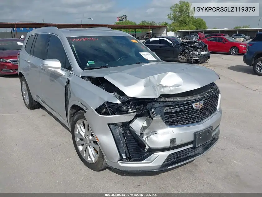 2020 Cadillac Xt6 Fwd Premium Luxury VIN: 1GYKPCRS5LZ119375 Lot: 45639034