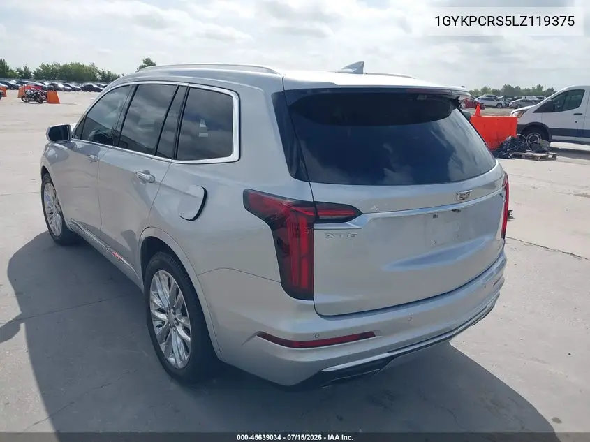 2020 Cadillac Xt6 Fwd Premium Luxury VIN: 1GYKPCRS5LZ119375 Lot: 45639034
