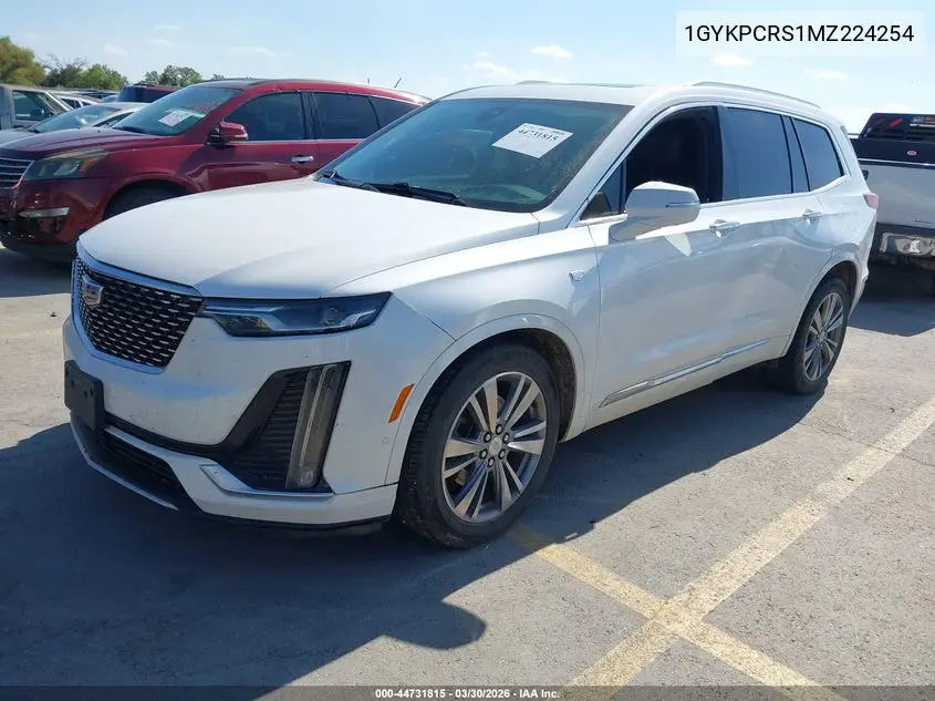 2021 Cadillac Xt6 Fwd Premium Luxury VIN: 1GYKPCRS1MZ224254 Lot: 44731815