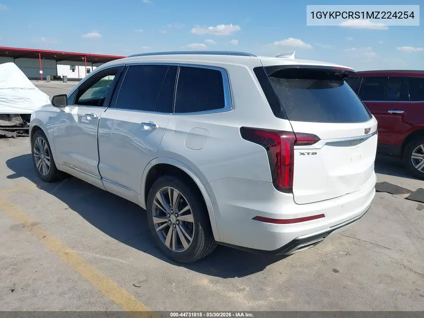 2021 Cadillac Xt6 Fwd Premium Luxury VIN: 1GYKPCRS1MZ224254 Lot: 44731815