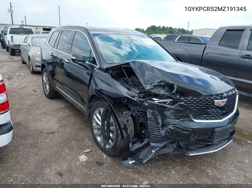 2021 Cadillac Xt6 Fwd Premium Luxury VIN: 1GYKPCRS2MZ191345 Lot: 44905468