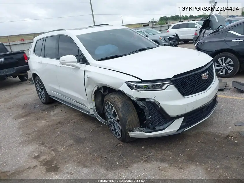 2021 Cadillac Xt6 Awd Sport VIN: 1GYKPGRSXMZ204494 Lot: 45010176