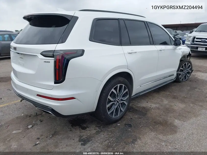 2021 Cadillac Xt6 Awd Sport VIN: 1GYKPGRSXMZ204494 Lot: 45010176