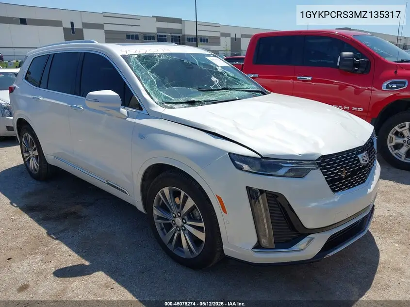2021 Cadillac Xt6 Fwd Premium Luxury VIN: 1GYKPCRS3MZ135317 Lot: 45075274