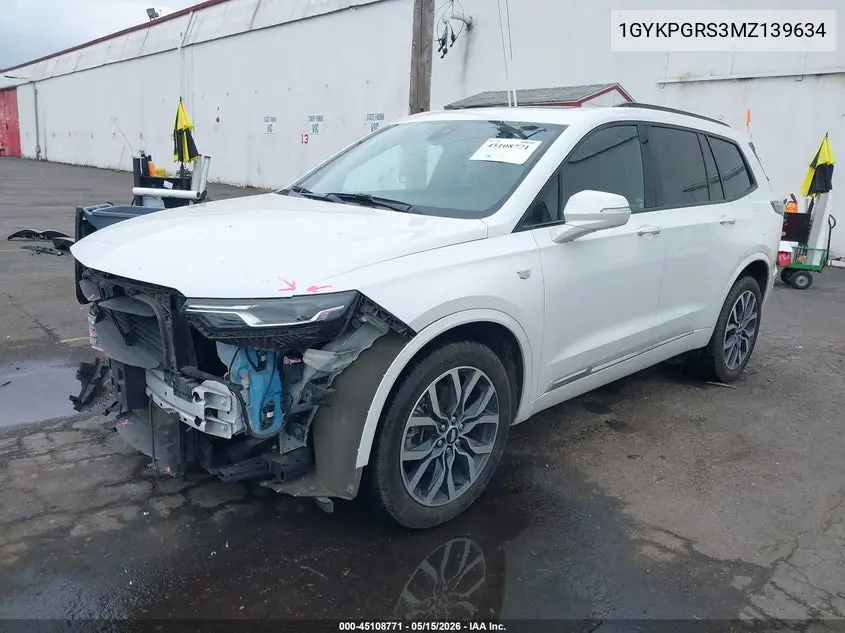 2021 Cadillac Xt6 Sport VIN: 1GYKPGRS3MZ139634 Lot: 45108771