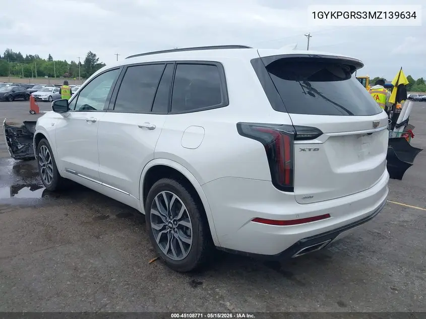 2021 Cadillac Xt6 Sport VIN: 1GYKPGRS3MZ139634 Lot: 45108771