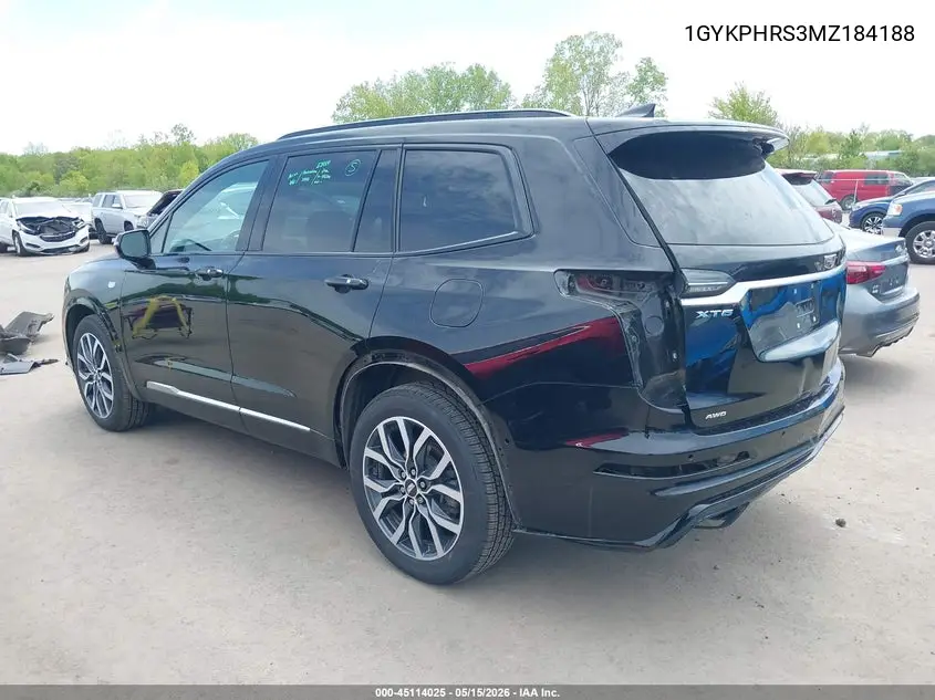 2021 Cadillac Xt6 Awd Sport VIN: 1GYKPHRS3MZ184188 Lot: 45114025