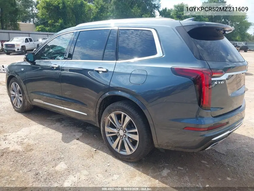 2021 Cadillac Xt6 Fwd Premium Luxury VIN: 1GYKPCRS2MZ211609 Lot: 45271326